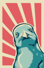 Load image into Gallery viewer, N.Y.C Pigeon 11x17 Modern Art Print
